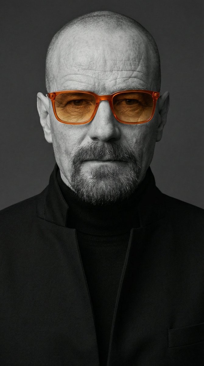 A studio style close up editorial portrait of a person with s...