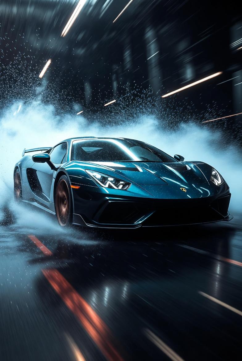 Hyper realistic cinematic product photograph of a luxury spor...