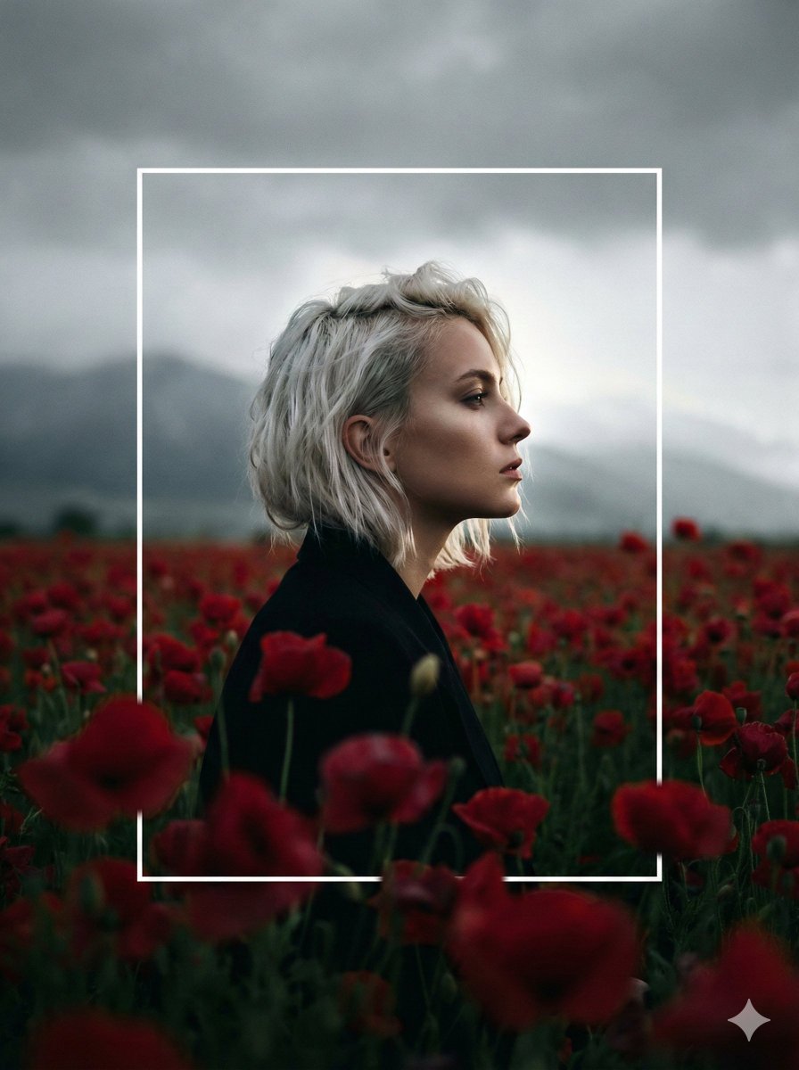 A cinematic, high contrast profile portrait of a woman with s...