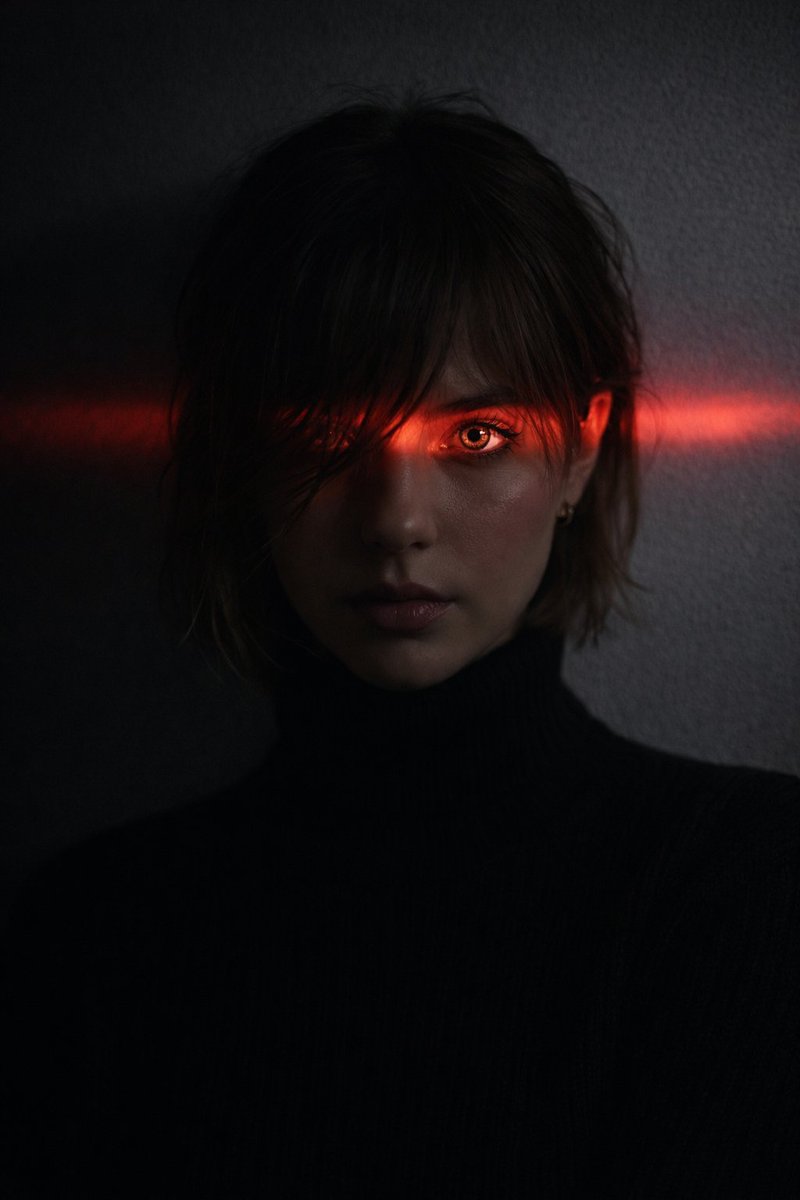 Ultra realistic dramatic portrait of a man or woman (from upl...