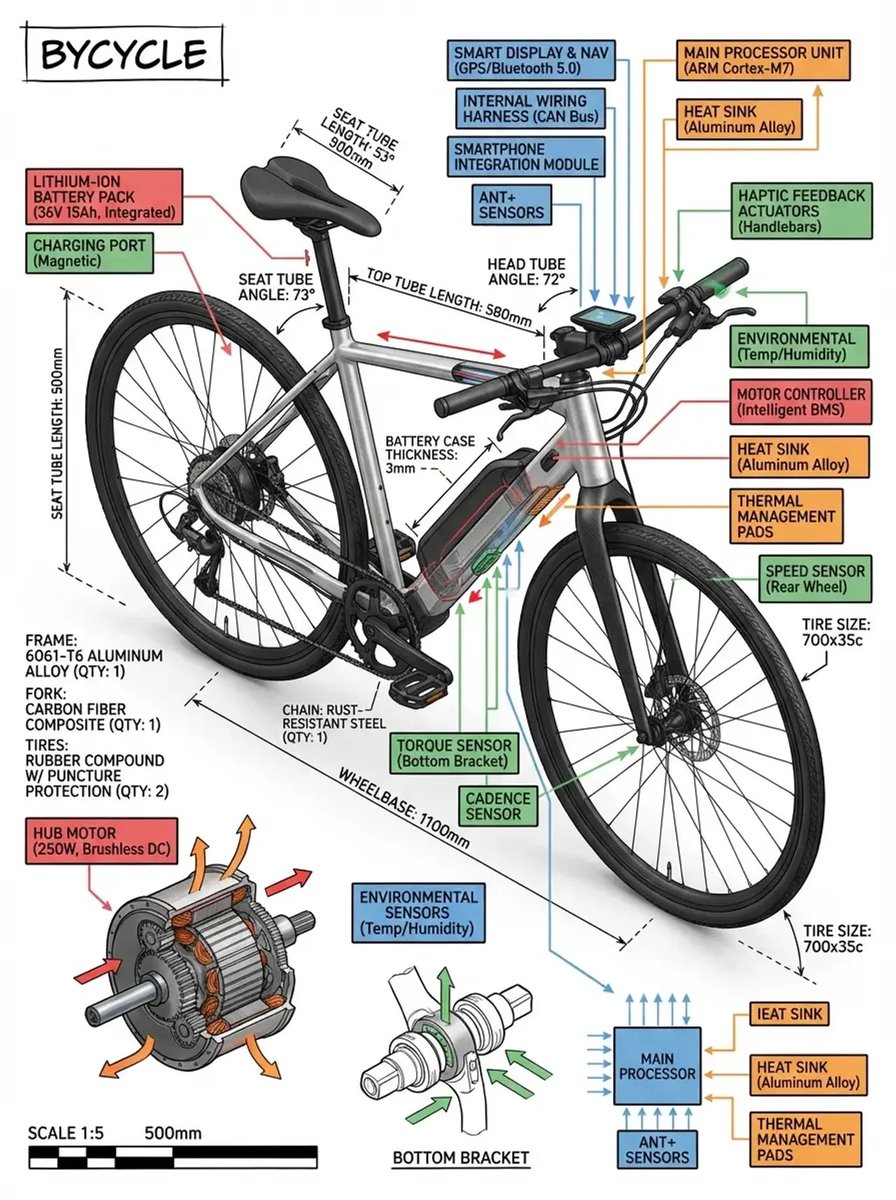 Create a technical infographic of [OBJECT] with a 45 degree i...