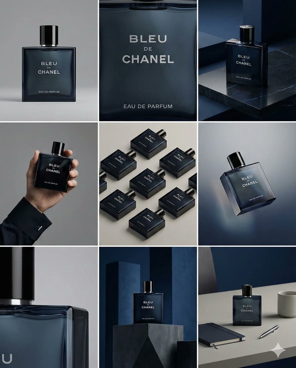 Un storyboard limpio en cuadrícula 3×3 con nueve paneles igua...