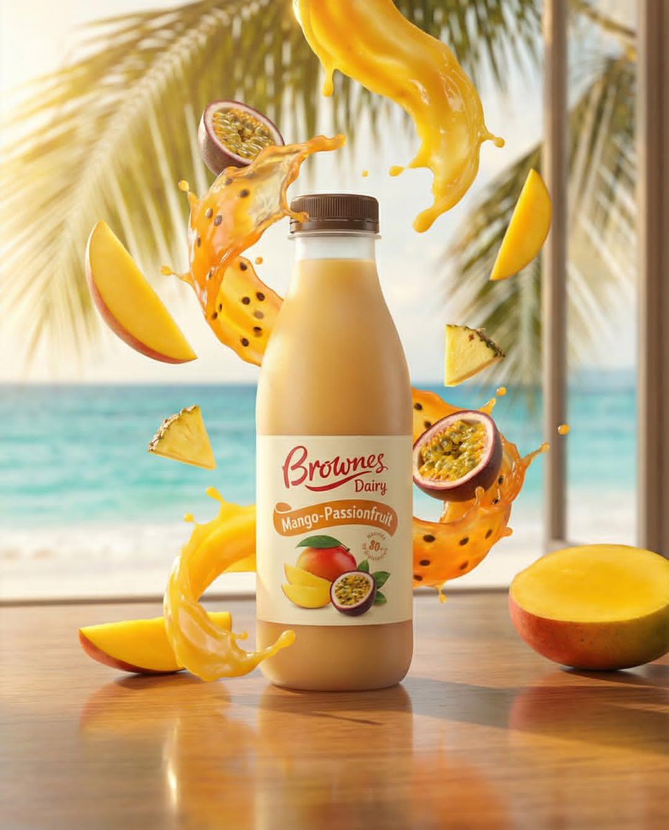 Ultra realistic product ad of a premium fruit drink bottle, d...