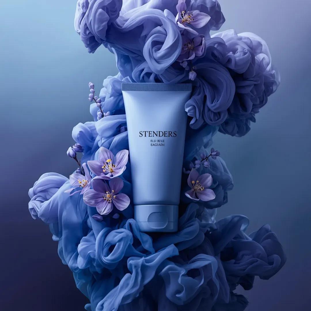 Ultra realistic luxury cosmetic product photography in a dram...