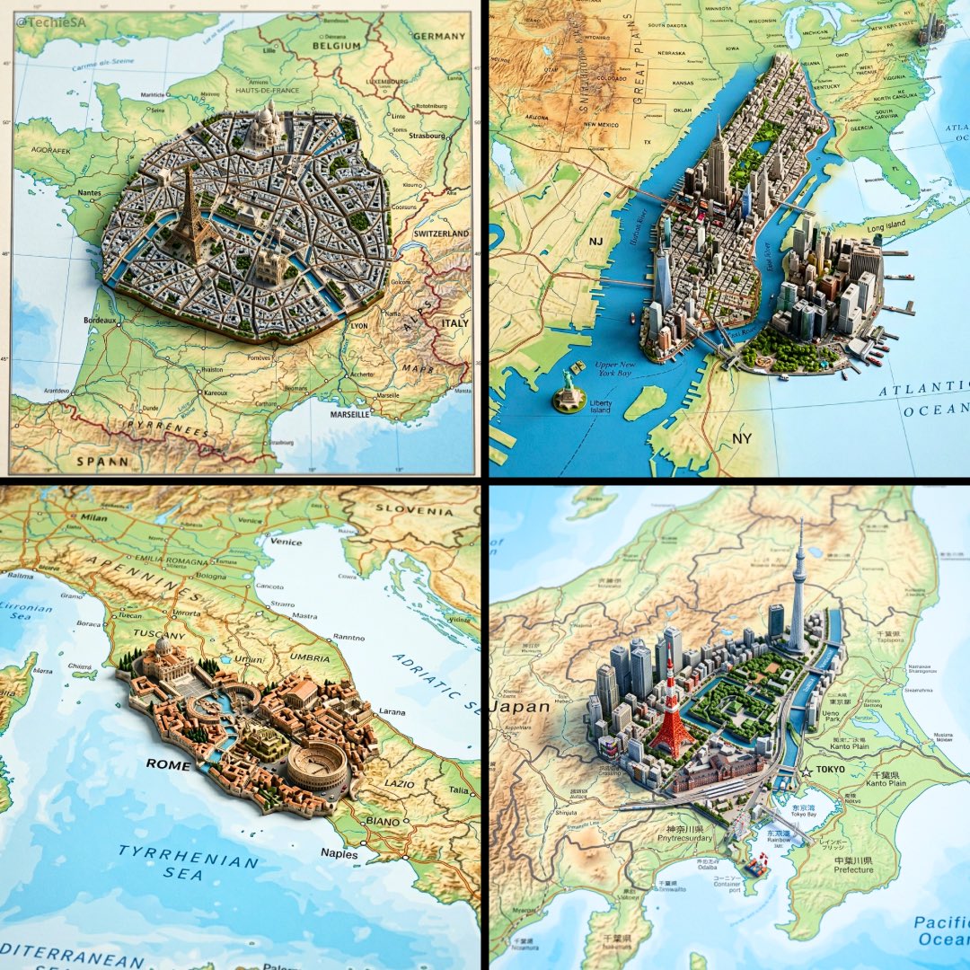 Ultra realistic top down geographic map with precise cartogra...