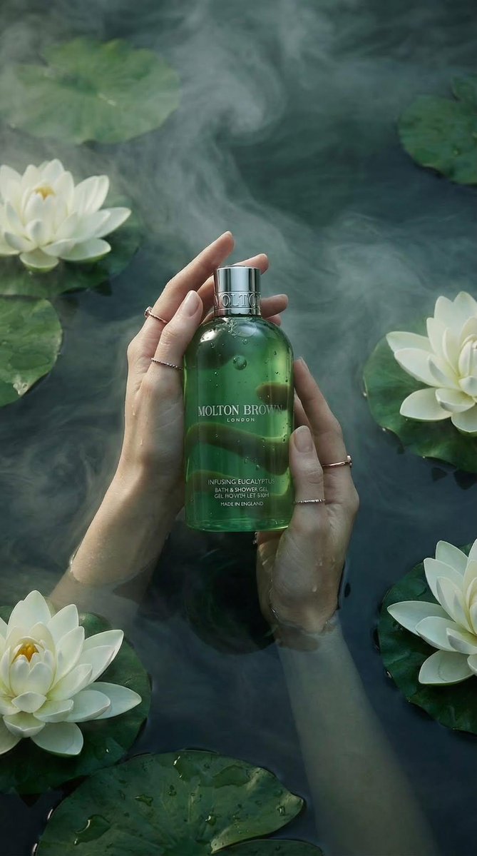 Luxury product photography of a green translucent bath and sh...