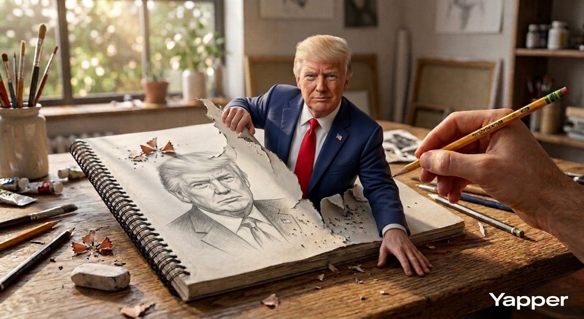 Hyper realistic 3D illustration of Albert Einstein emerging f...