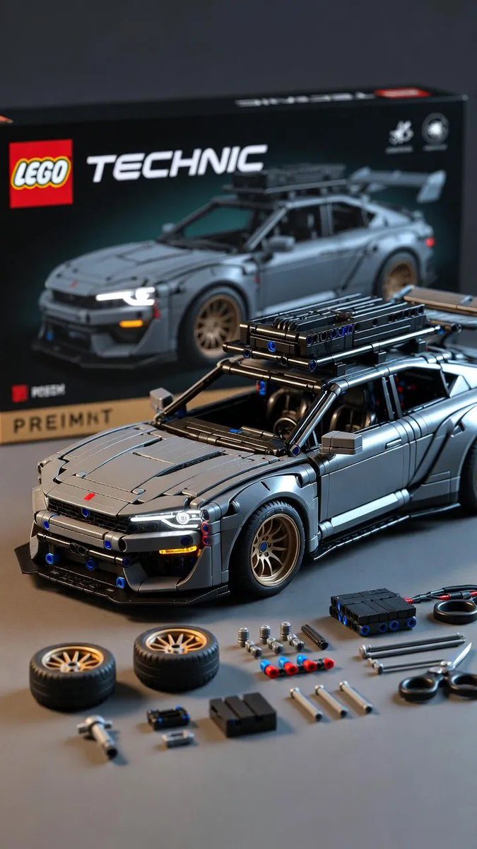 Ultra detailed studio product render of a LEGO Technic style...