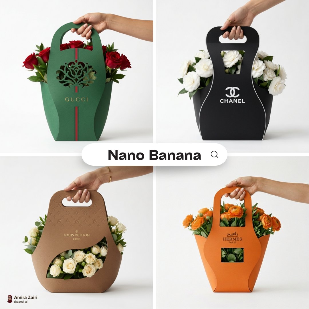Minimalist branded flower packaging design for [brand], eco f...