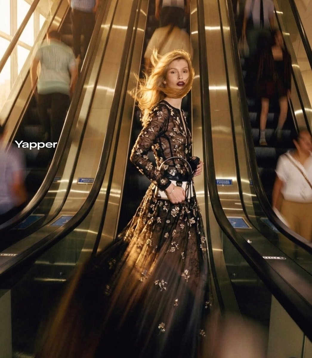 Ultra realistic cinematic fashion photograph of a stylish blo...