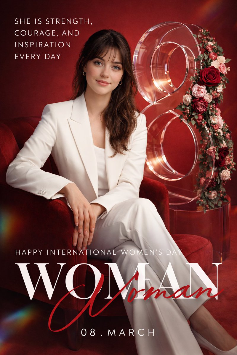 Create a high end promotional poster for International Women'...