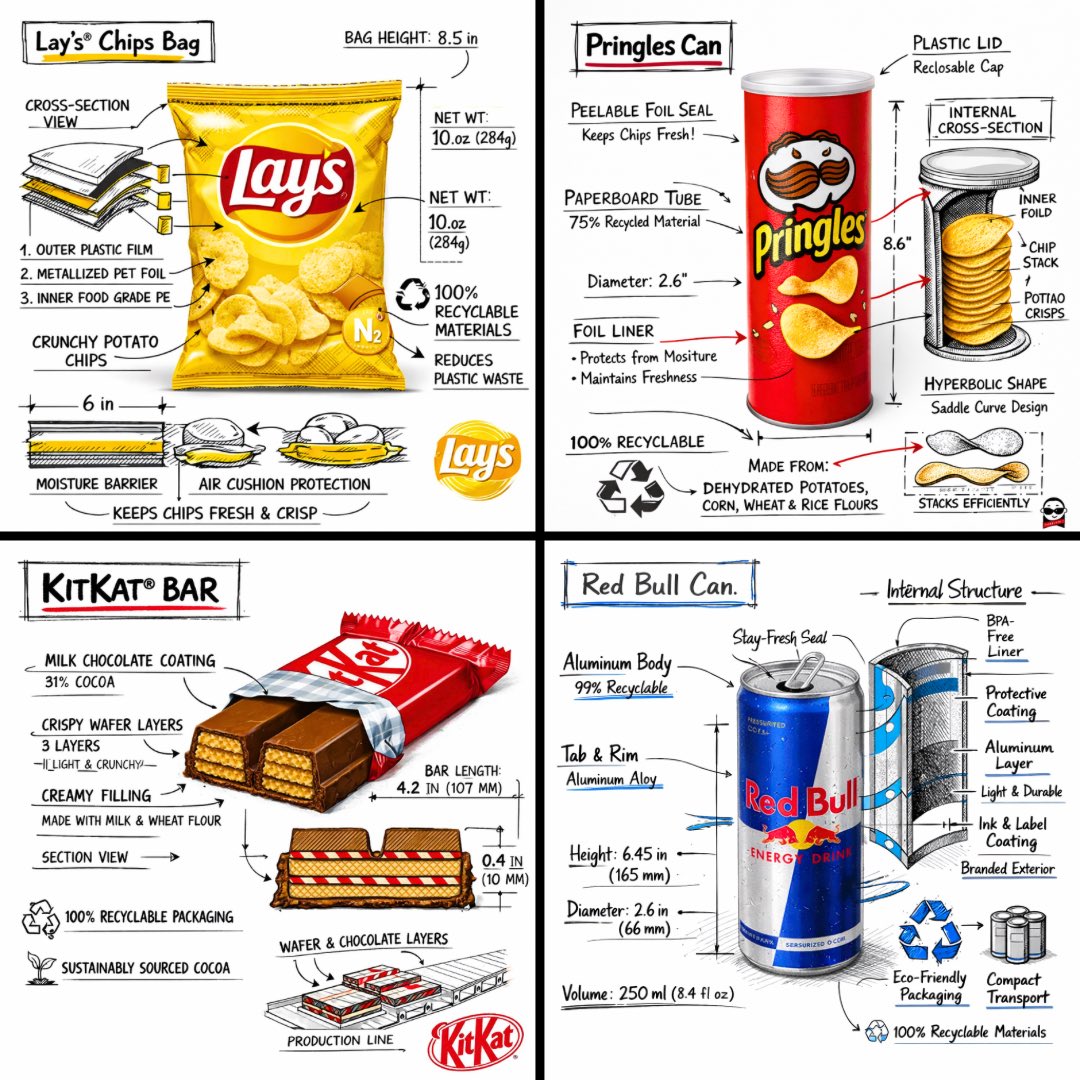 Create a branded technical infographic of a [SNACK], combinin...