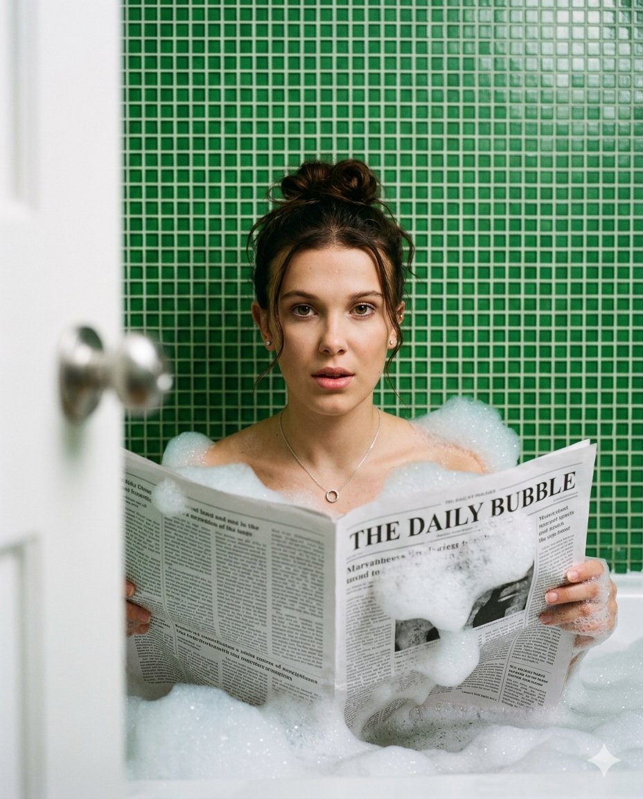 A young blonde Hollywood actress, similar to Sydney Sweeney,...