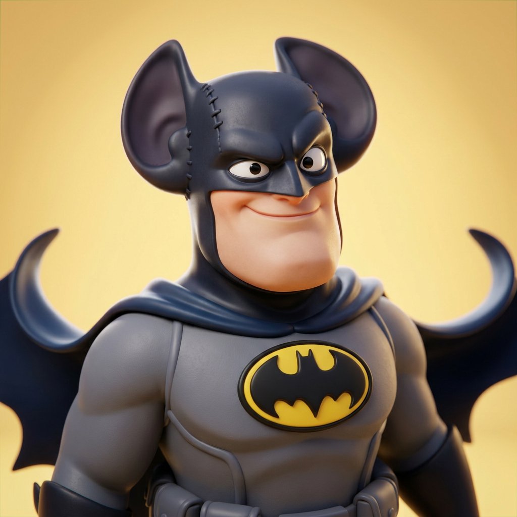 High quality stylized 3D CGI big head cartoon render of Harry...