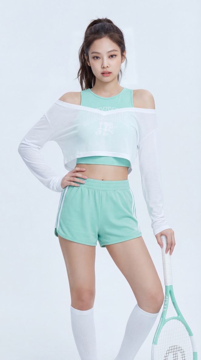 "prompt": "Photorealistic studio portrait of Rosé (Park Chae...