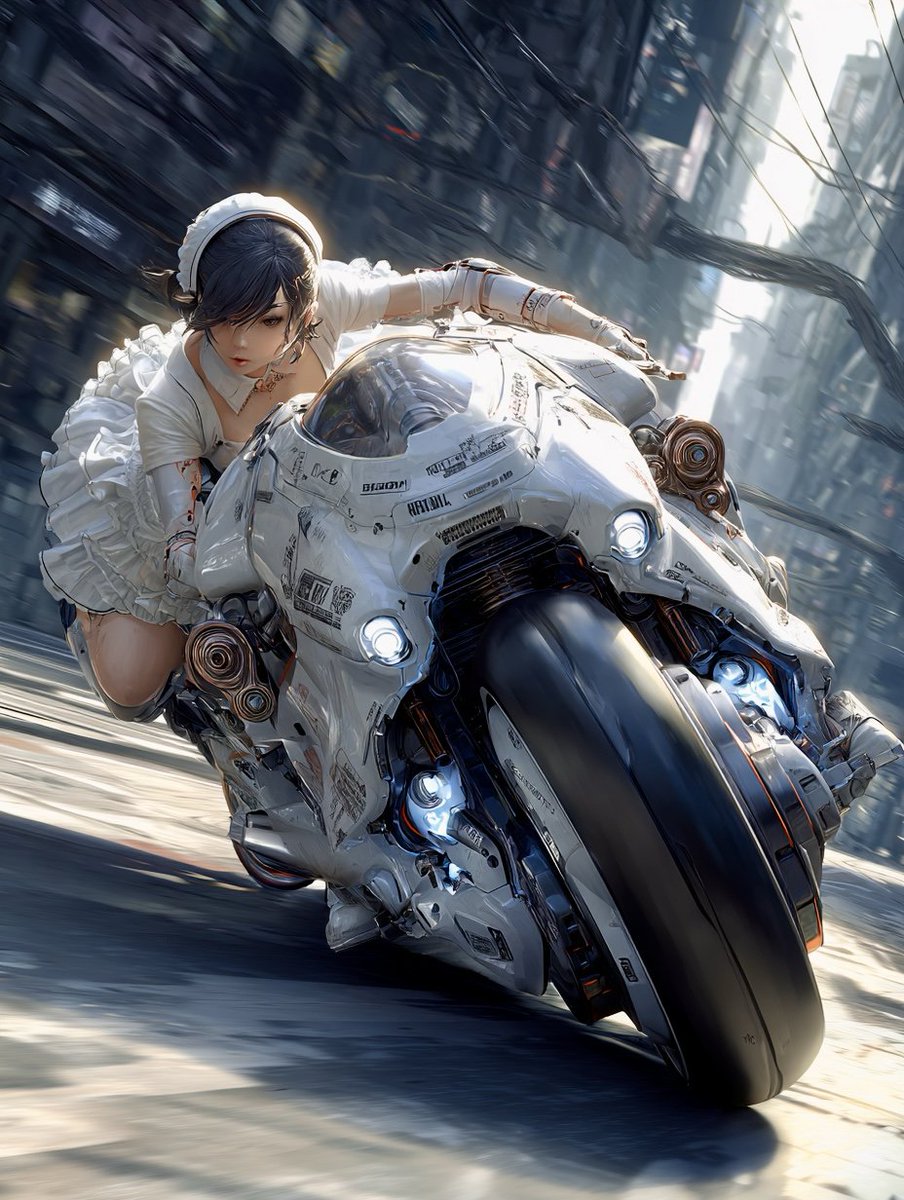 「バイク通勤で〜す♪」