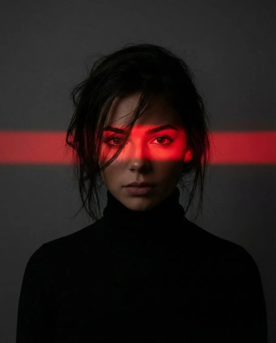 Cinematic studio portrait of a young man with messy textured...