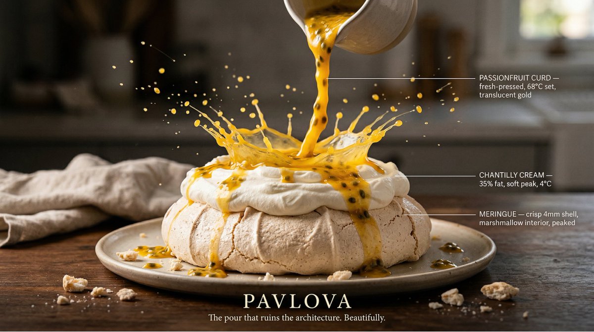 [DISH] at the precise moment of a dramatic [LIQUID] pour in u...