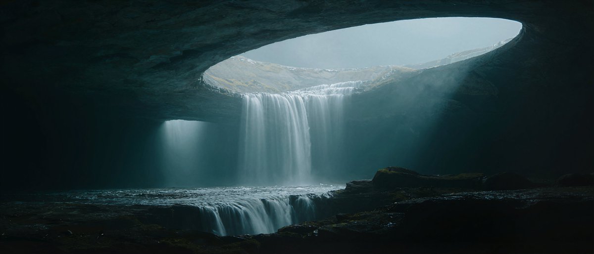 Water (and waterfall) exists in outer planet