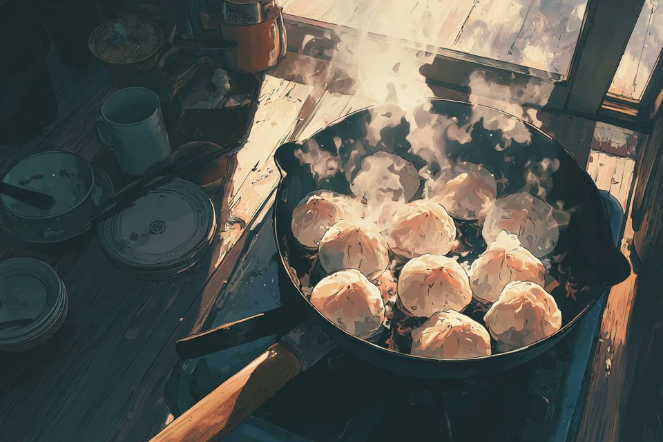 动漫厨房提示:电影感美食插图与光影构图指南