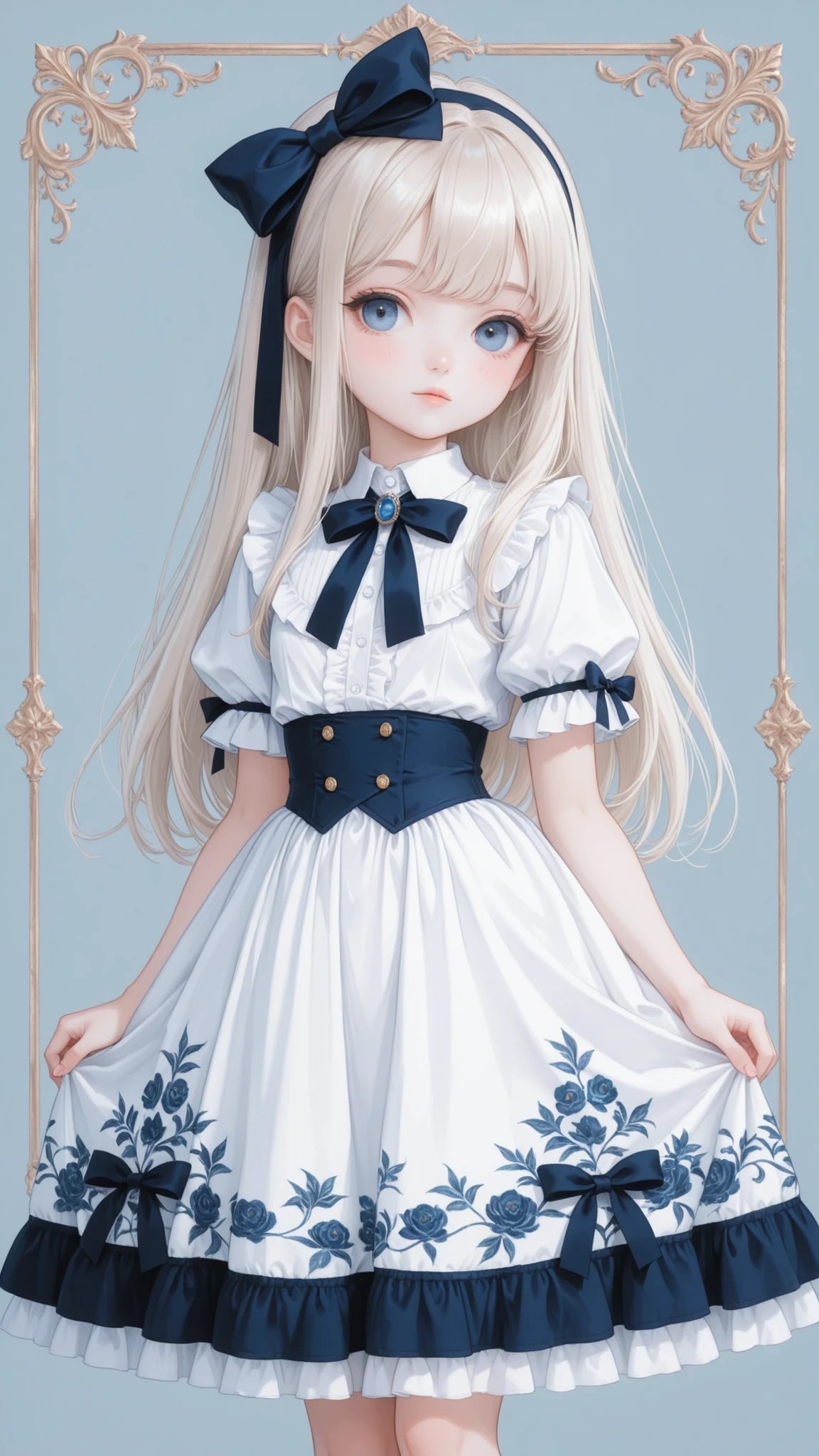 经典洛丽塔白衬衫连衣搭配