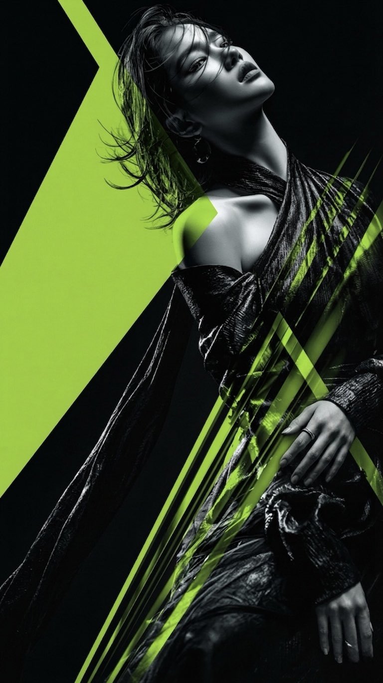 黑白结构礼服几何硬光效果