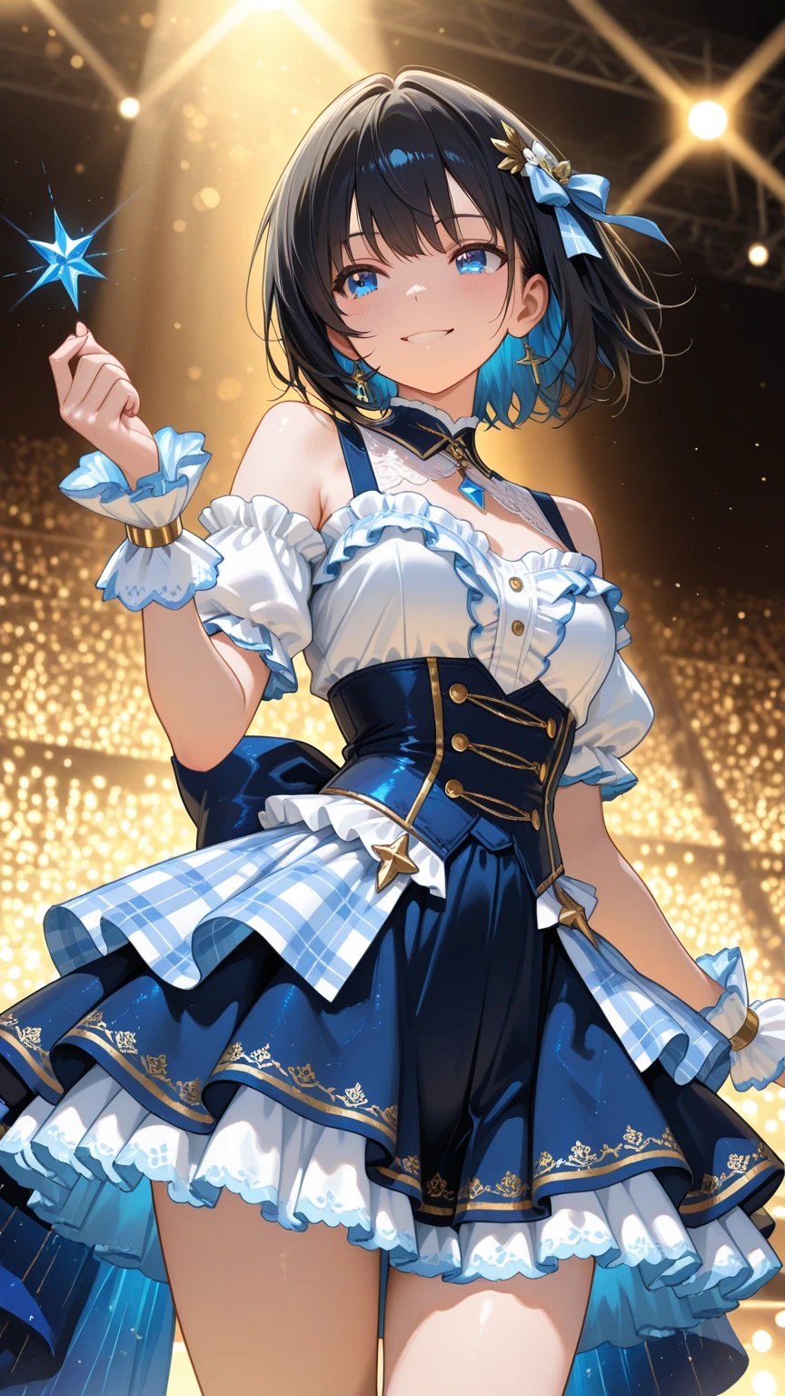 蓝色偶像服装提示词发布