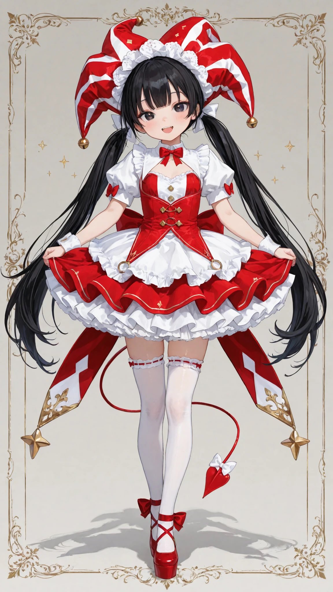 小丑甜美洛丽塔服装提示词