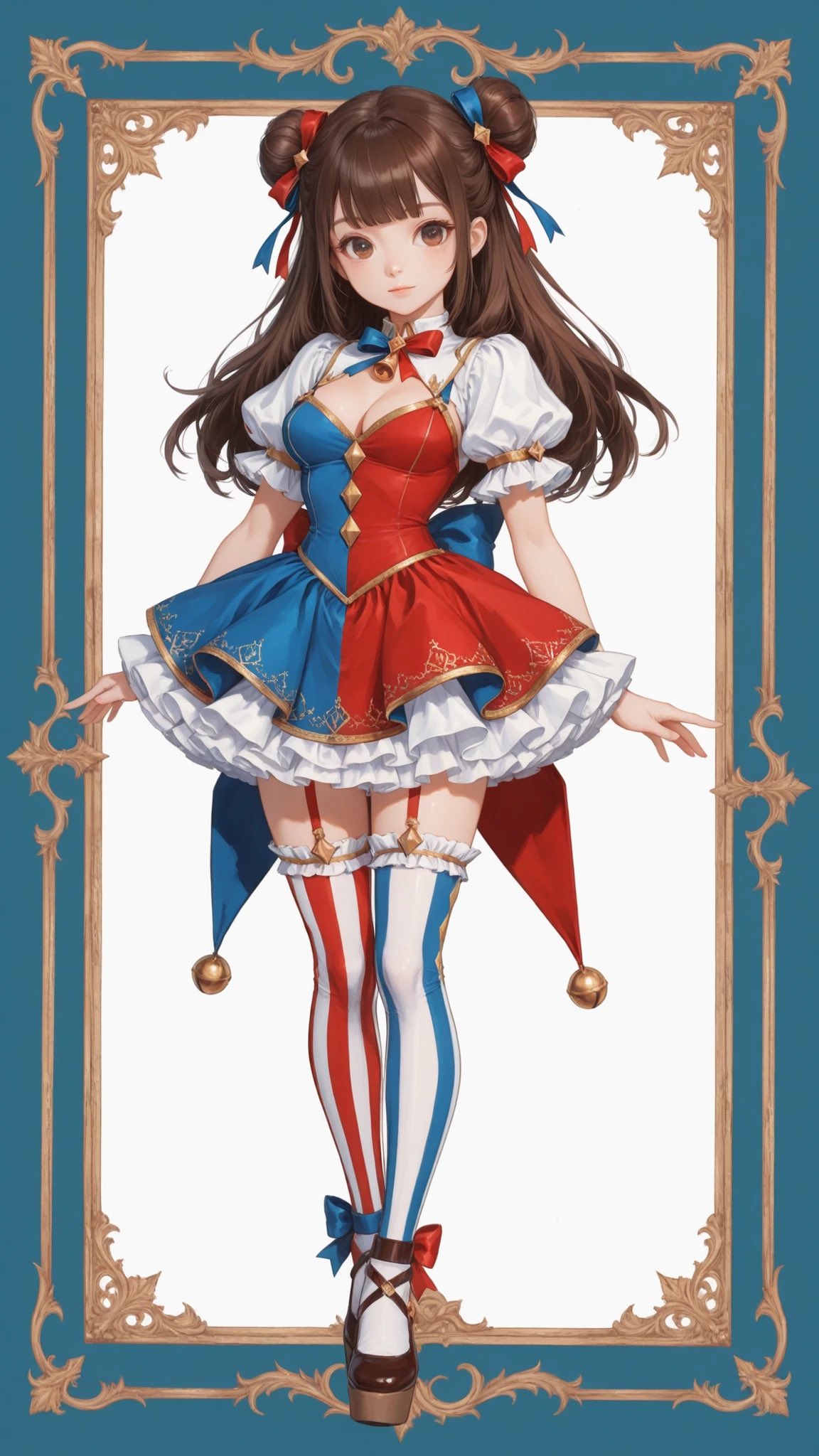 小丑甜美洛丽塔服装提示词