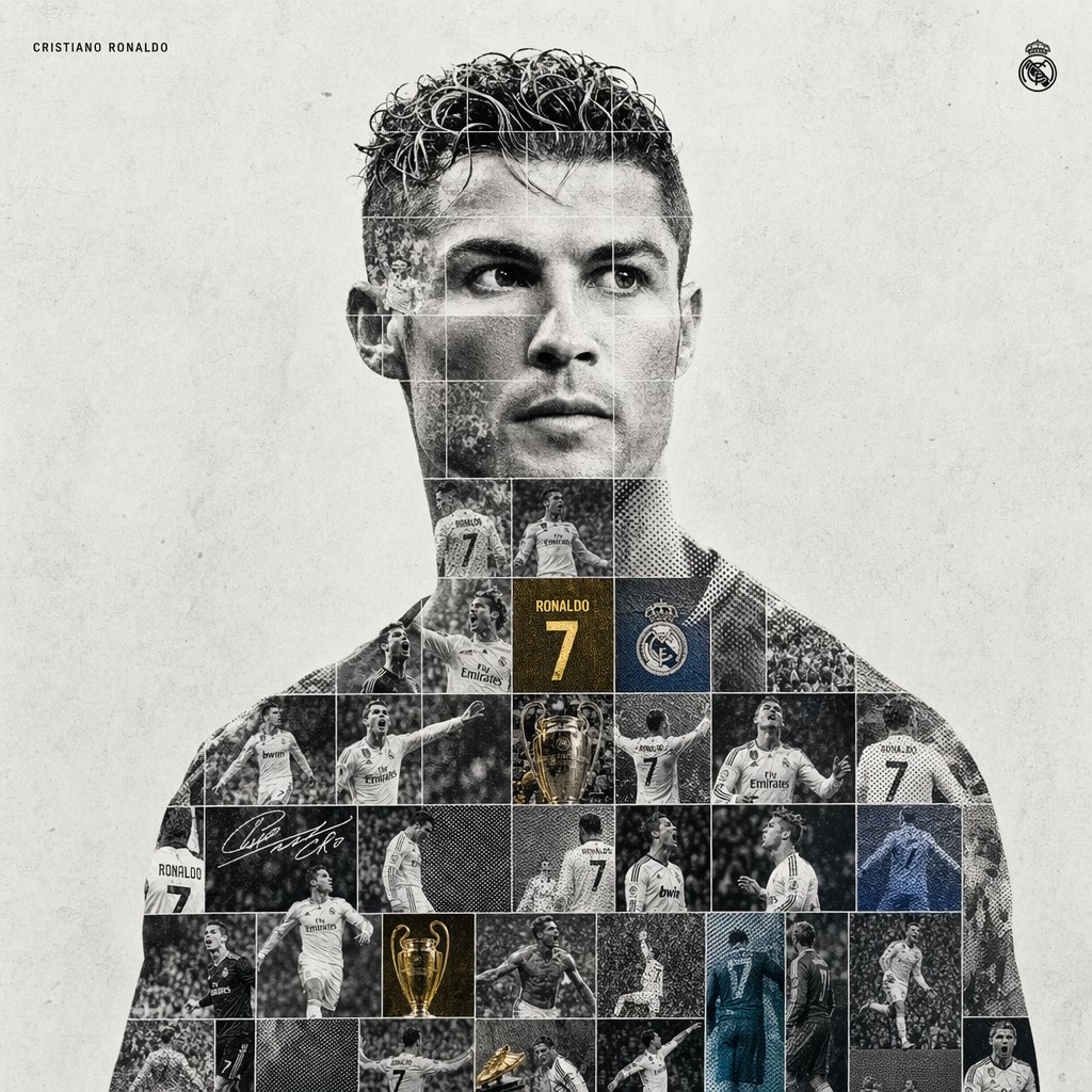 双曝光照片网格致敬海报教程