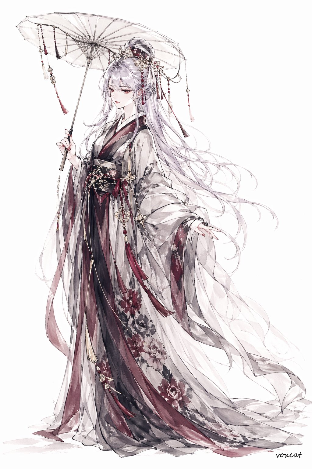 用书写感笔触生成东方线稿插画