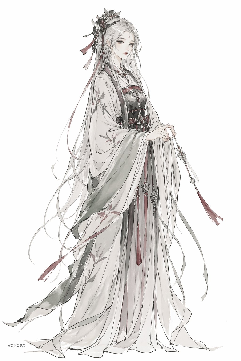 用书写感笔触生成东方线稿插画