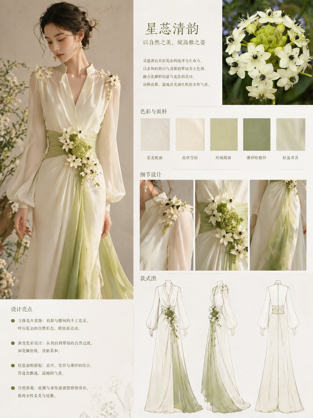 花卉灵感生成优雅女装