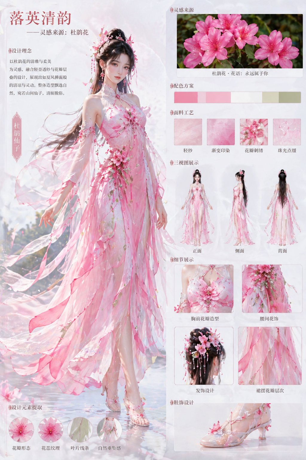 花卉灵感生成优雅女装