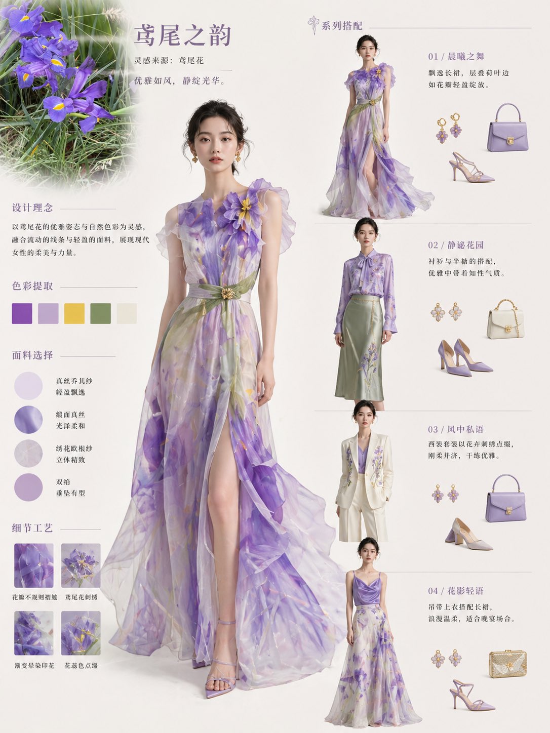 花卉灵感生成优雅女装