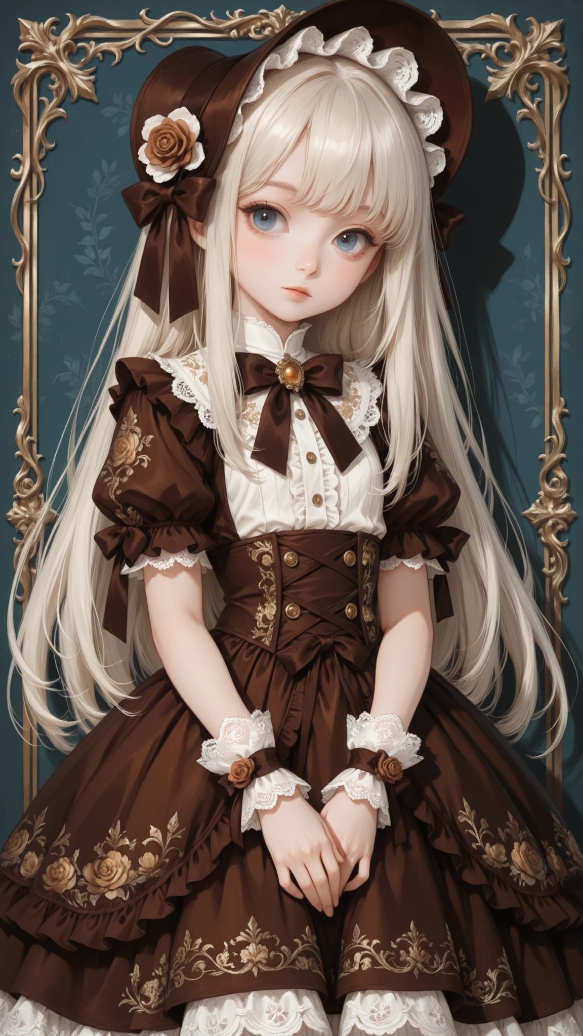 复古巧克力哥特洛丽塔礼服