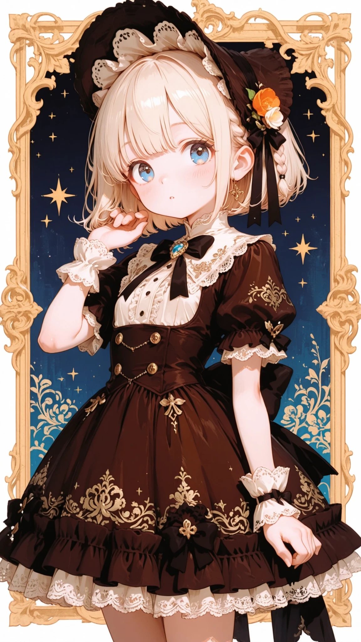 复古巧克力哥特洛丽塔礼服