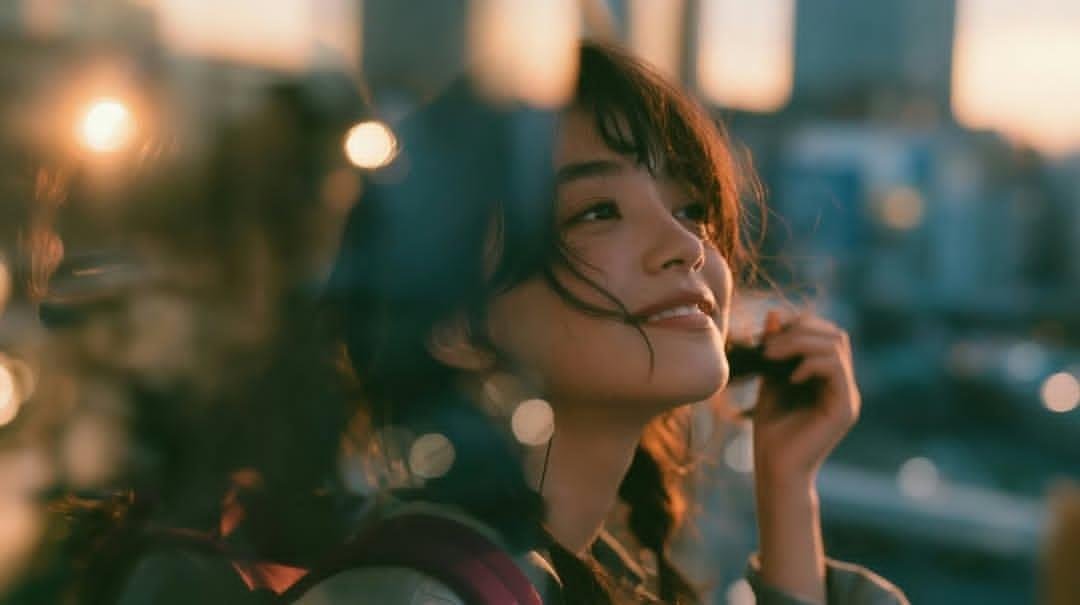 GPT Image 2 金色黄昏城市窗边人像