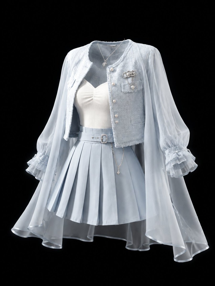 现代风女性服饰提示词合集：花呢套装与轻盈礼服